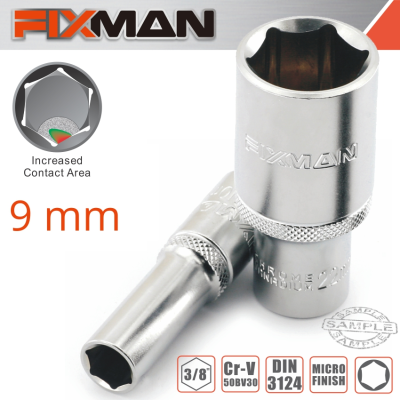 (image for) Fixman 3/8' Dr Deep Socket 9mm