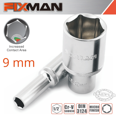 (image for) Fixman 1/2' Dr Deep Socket 9mm