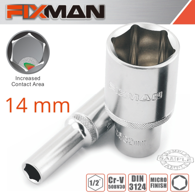 (image for) Fixman 1/2' Dr Deep Socket 14mm