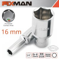(image for) Fixman 1/2' Dr Deep Socket 16mm