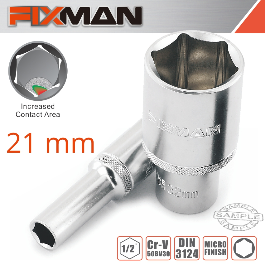 (image for) Fixman 1/2' Dr Deep Socket 21mm