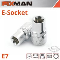 (image for) Fixman 1/4' Drive E-socket 6 Point E7