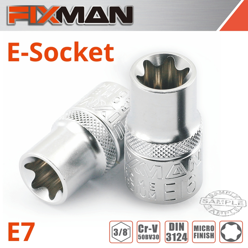 (image for) Fixman 3/8' Drive E-socket 6 Point E7