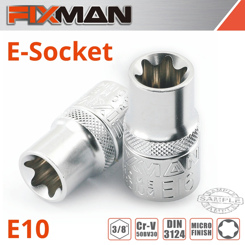 (image for) Fixman 3/8' Drive E-socket 6 Point E10