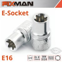 (image for) Fixman 3/8' Drive E-socket 6 Point E16