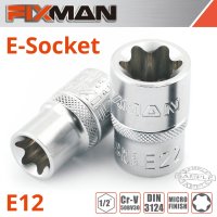 (image for) Fixman 1/2' Drive E-socket 6 Point E12