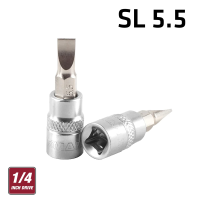 (image for) Fixman 1/4' Dr.bit Socket Sl5.5 Slotted Screwdriver Bit