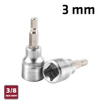 (image for) Fixman 3/8' Dr.bit Socket 3mm Hex Allen H3