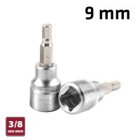 (image for) Fixman 3/8' Dr.bit Socket 9mm Hex Allen H9