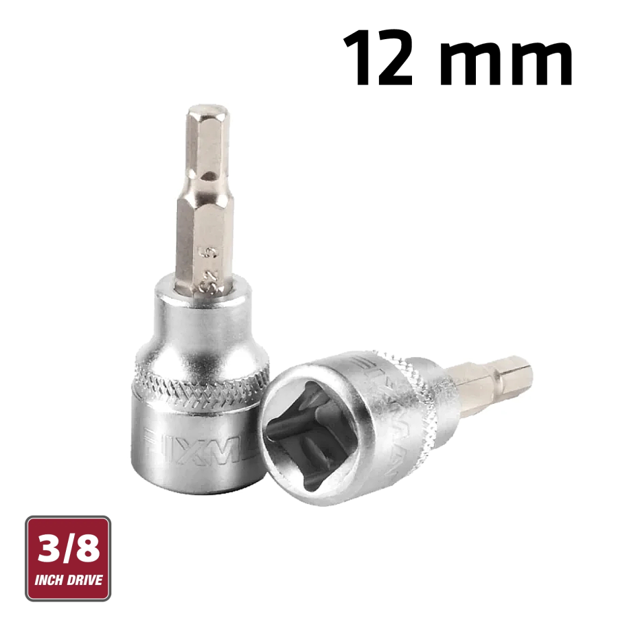 (image for) Fixman 3/8' Dr.bit Socket 12mm Hex Allen H12