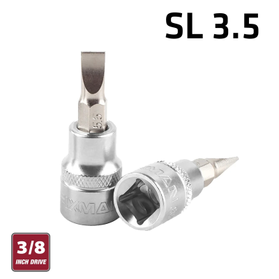 (image for) Fixman 3/8' Dr.bit Socket Sl3.5 Slotted Screwdriver Bit
