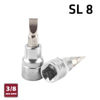 Fixman 3/8' Dr.bit Socket Sl8 Slotted Screwdriver Bit (image for) Fixman 3/8' Dr.bit Socket Sl8 Slotted Screwdriver Bit