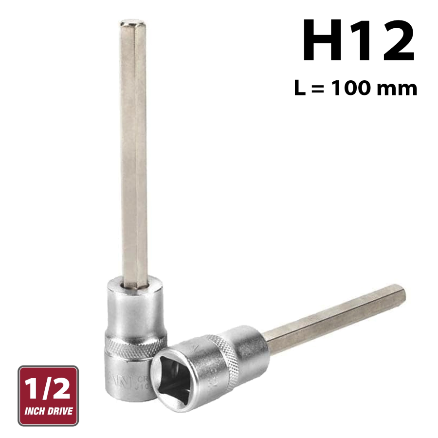 (image for) Fixman 1/2' Dr. 12 Mm X 100mm Hex Allen Bit Socket H12
