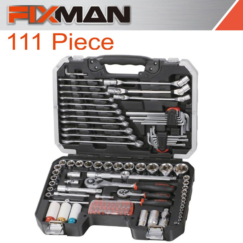 (image for) Fixman Socket Tool Set 111pc 1/4'&1/2' Drive