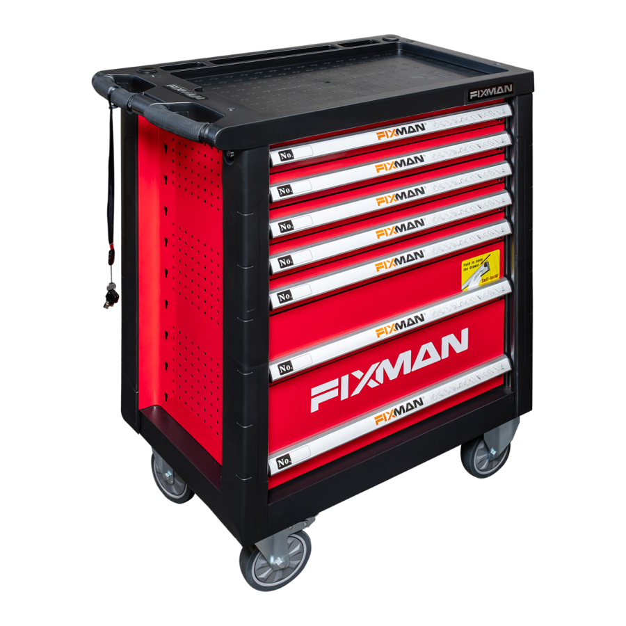 (image for) Fixman Classic Line 7-Drawer Roller Cabinet with 133-Piece Mechanics Tool Set
