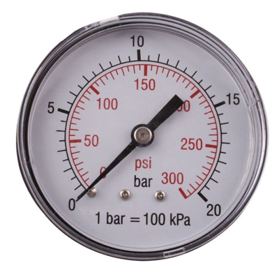 (image for) Pressure Gauge 0-20bar1/4rear 63mm D6314r20