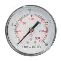 Pressure Gauge 0-20bar1/4rear 63mm D6314r20 Packaged (image for) Pressure Gauge 0-20bar1/4rear 63mm D6314r20 Packaged
