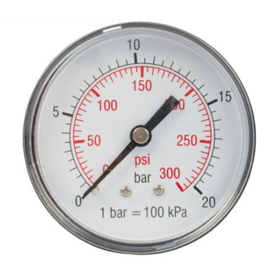 (image for) Pressure Gauge 0-20bar1/4rear 63mm D6314r20 Packaged