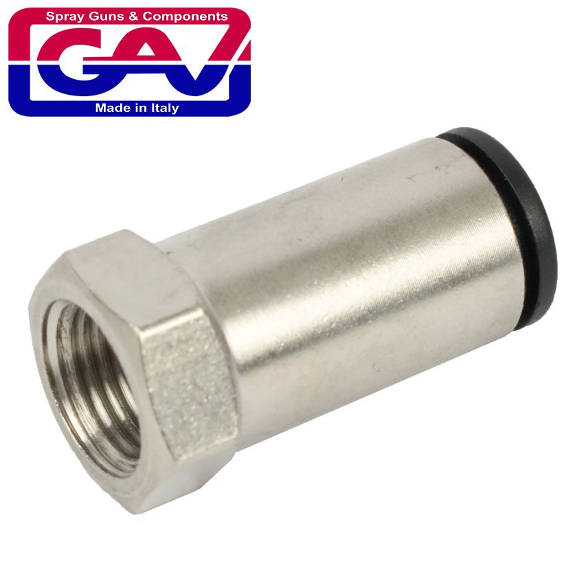 (image for) GAV RR6035-6 Straight Female Connector 6mm x 1/8' for Nylon Tubing