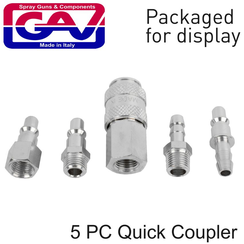 (image for) GAV UNI-5AM 5-Piece Quick Coupler Set