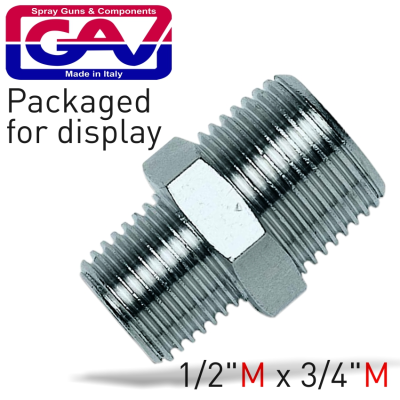 (image for) Taper Reducer Nipple 1/2'x3/4'mm Packaged