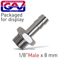 (image for) Hose Adaptor 1/8'm X 8mm Packaged