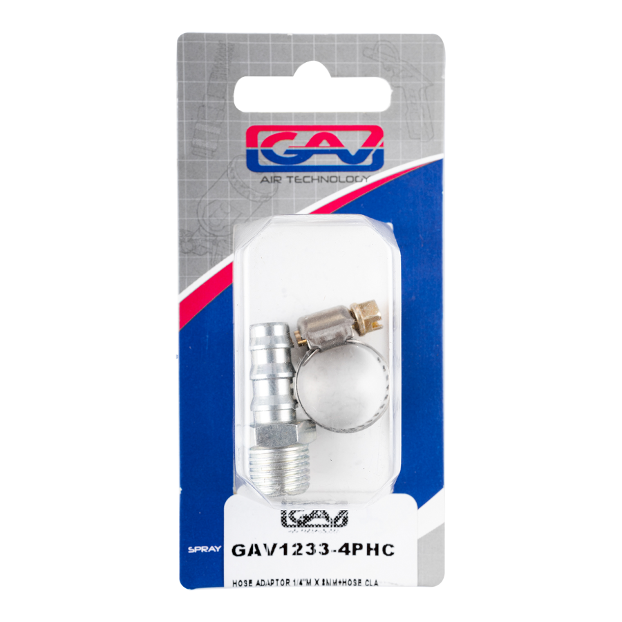 (image for) Hose Adaptor 1/4'm X 8mm+hose Cla