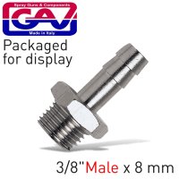 (image for) Hose Adaptor 3/8'm X 8mm Packaged