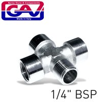 4-way Connector 1/4'3f/1m (image for) 4-way Connector 1/4'3f/1m