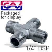 4-way Connector 1/4' Mmmm Packaged (image for) 4-way Connector 1/4' Mmmm Packaged