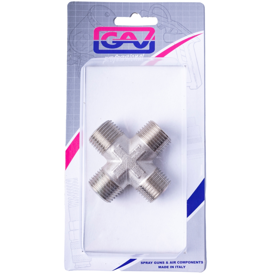 (image for) 4-way Connector 1/2' Mmmm Packaged