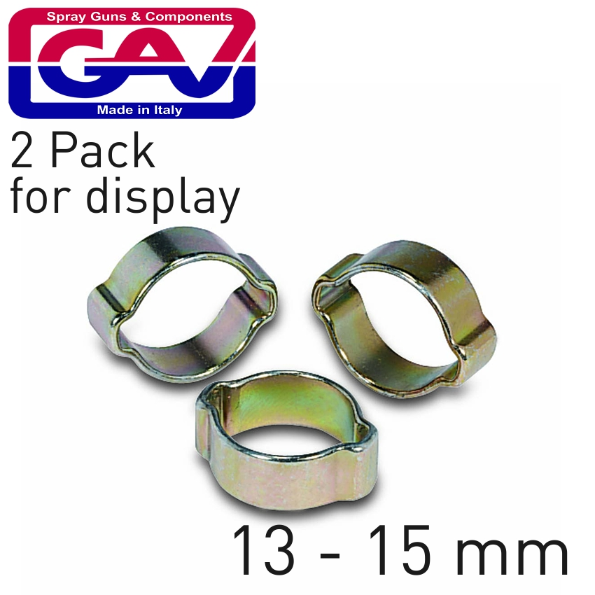 (image for) Hose Clamp Crimp Type 13-15mm 2pack