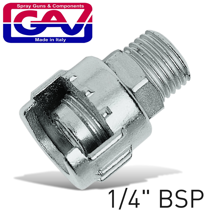 (image for) Nipple With Metal Ring 1/4'm For Bayonet Couplings