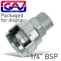 (image for) Nipple With Metal Ring 1/4'm For Bayonet Couplings Packaged