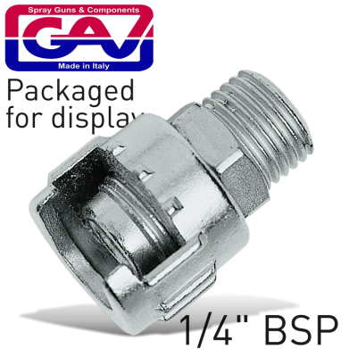 (image for) Nipple With Metal Ring 1/4'm For Bayonet Couplings Packaged