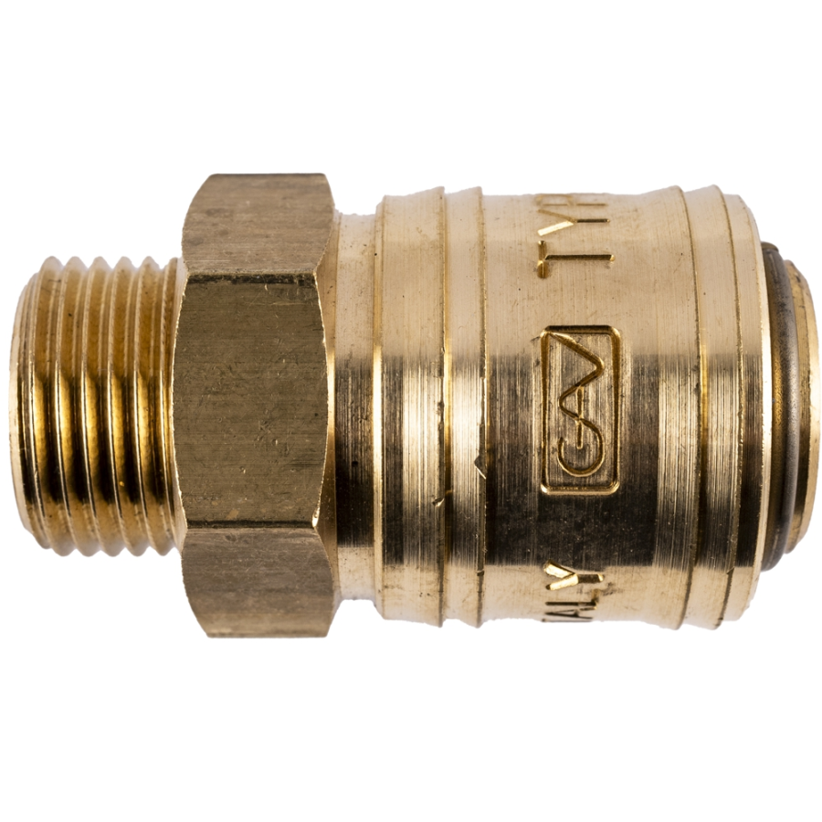 (image for) Brass Male Quick Coupler 3/8'm German