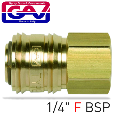(image for) Brass Quick Coupler 1/4'f German