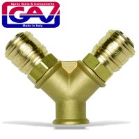 (image for) Brass Quick Coupler Two Way 3-8f German