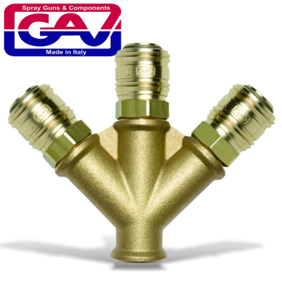 (image for) Brass Quick Coupler Three Way3-8f German