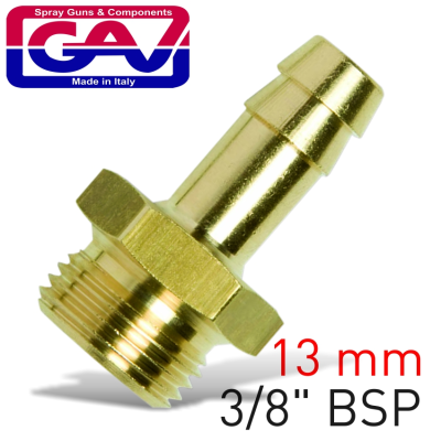 (image for) Brass Hose Tail 3/8 M X13mm