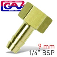 (image for) Brass Hose Tail 1/4 F X 9mm