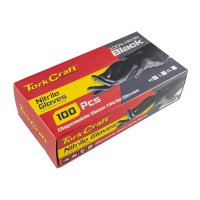 (image for) Nitrile Glove L/duty Medium Black 100pc T/box