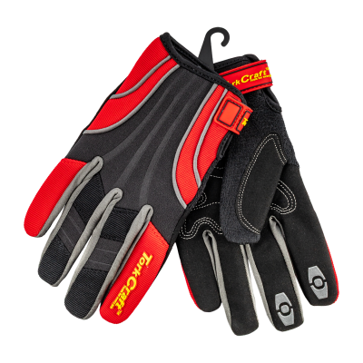 (image for) Mechanics Glove Small Synthetic Leather Reinforced Palm Spandex Red