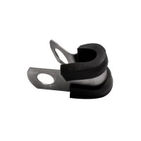 (image for) Hose Clamp 6mm X 12mm Rubber B/width Lined Bulk
