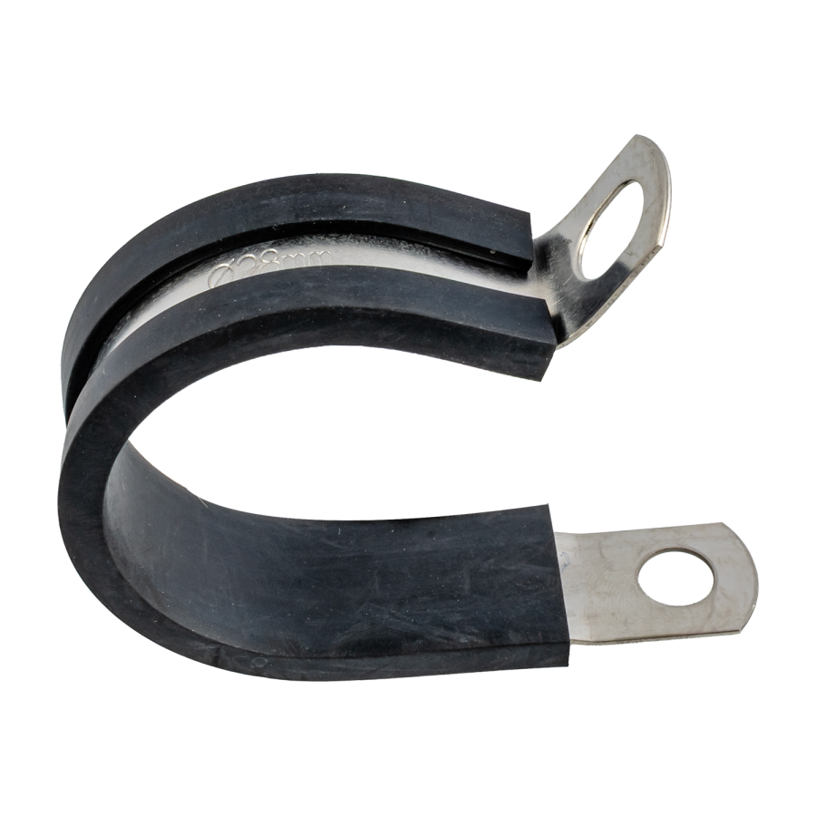(image for) Hose Clamp 28mm X 12.7mm B/width Rubber Lined Bulk