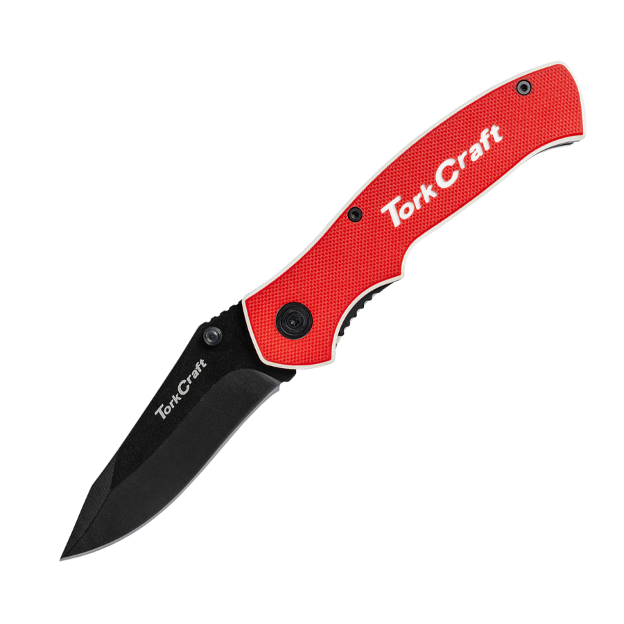 (image for) Knife Foldable Utility Red With G10 Material Handle And Belt Clip