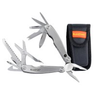 Multitool Silver Mini With Led Light With Nylon Pouch In Blister (image for) Multitool Silver Mini With Led Light With Nylon Pouch In Blister