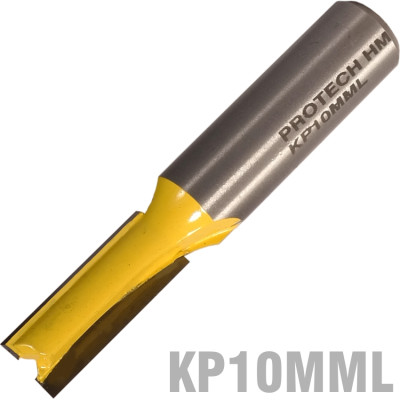 (image for) Straight Bit 10mm X 25mm Cut 2 Flute Metric 1/2' Shank