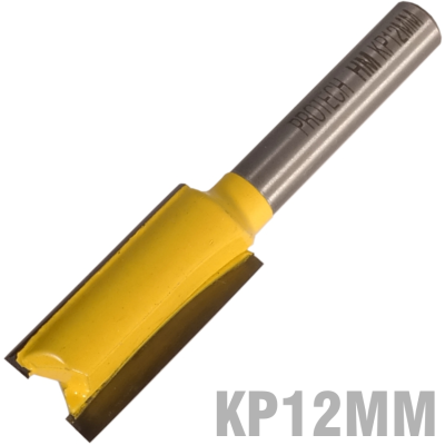 (image for) Straight Bit 12mm X 25mm Cut 2 Flute Metric 1/4' Shank