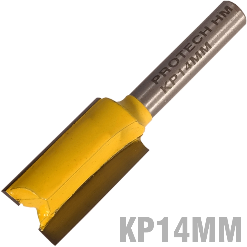(image for) Straight Bit 14mm X 25mm Cut 2 Flute Metric 1/4' Shank